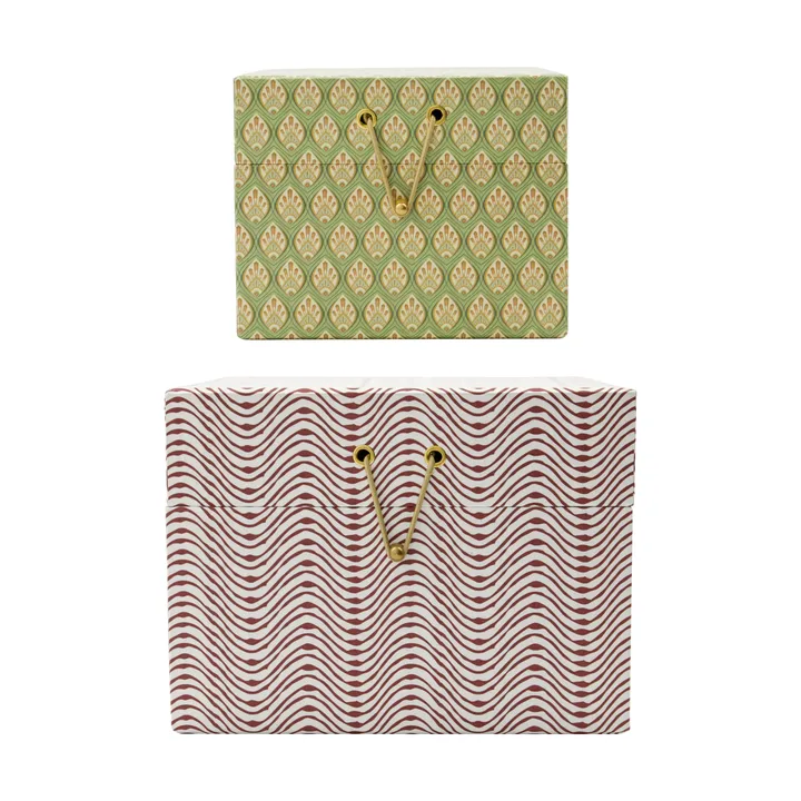 Contenitori rosso-khaki Keep  - 2 pezzi - House Doctor