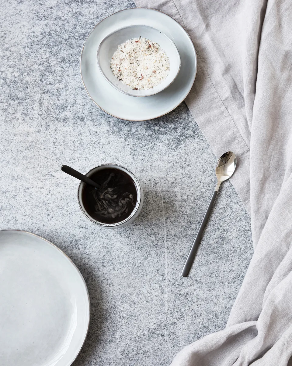 Cucchiaio lungo Ox 4 pezzi, Nero-argento House Doctor