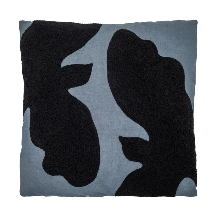 Cuscino decorativo Miki - Blu mediterraneo-nero, 50x50 cm - House Doctor