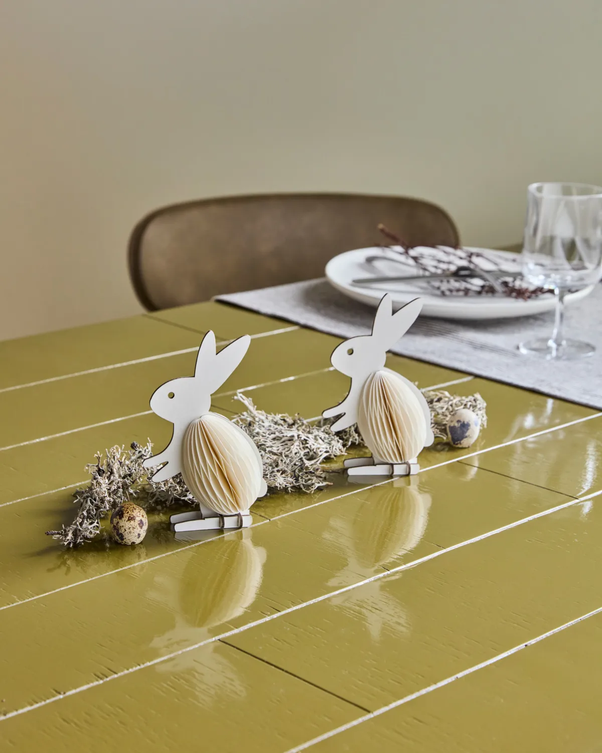 Decorazione con coniglietti di Pasqua Rabb, set da 2 pezzi, Off-white House Doctor