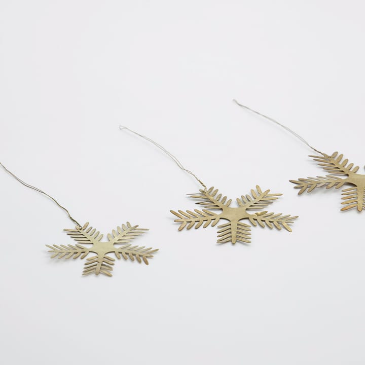 Decorazione da appendere Stars Lamet, confezione da 3, Antique brass House Doctor