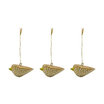 Decorazione di Pasqua Bird, set da 3 pezzi - Giallo - House Doctor