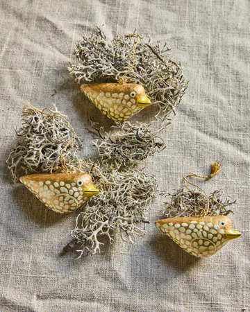 Decorazione di Pasqua Bird, set da 3 pezzi - Giallo - House Doctor