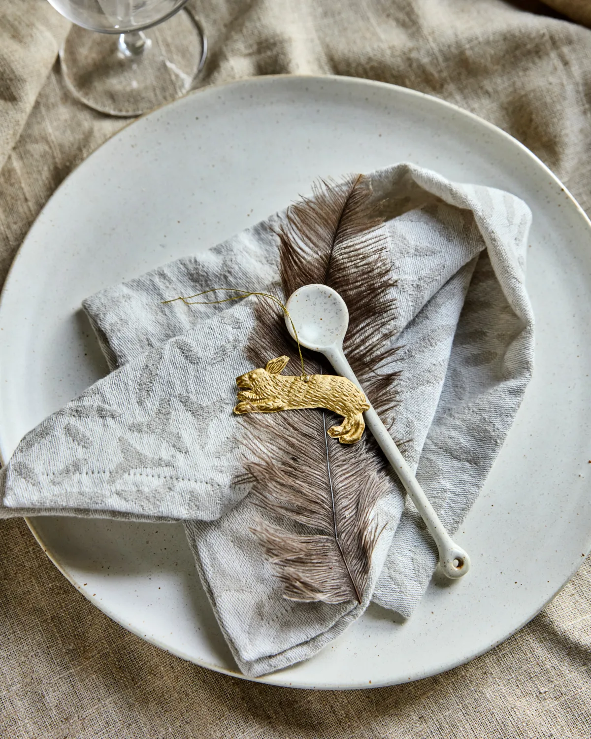 Decorazione di Pasqua Rabbit, set da 3 pezzi, Ottone antico House Doctor