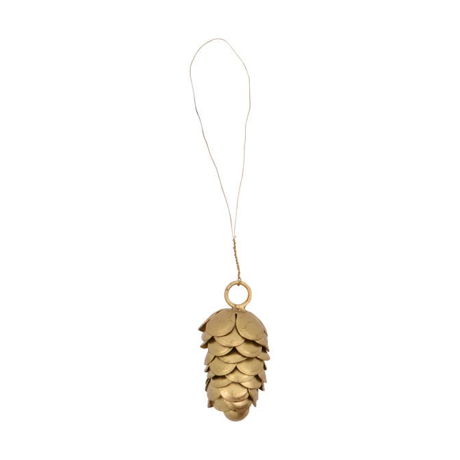 Decorazione natalizia Cone 6,5 cm, 2 pezzi, Oro House Doctor