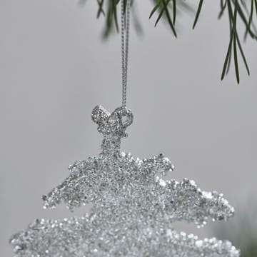 Decorazione natalizia Gliz 10,5 cm, confezione da 3 - Glitter argentati - House Doctor