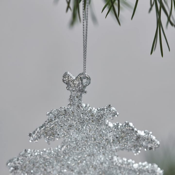Decorazione natalizia Gliz 10,5 cm, confezione da 3, Glitter argentati House Doctor