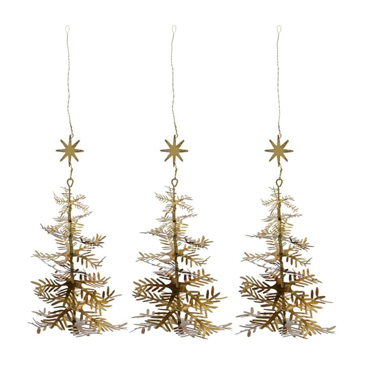 Decorazioni per albero di Natale Lamet confezione da 3, Antique brass House Doctor