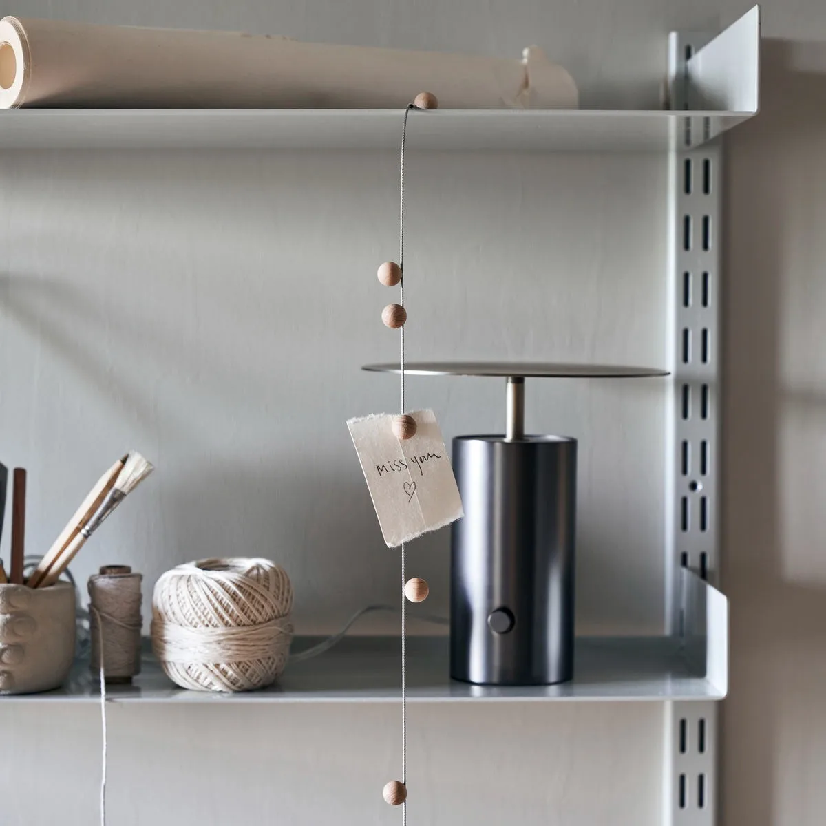 Filo per foto con clip, Colore naturale House Doctor