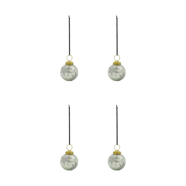 Fiore pallina di Natale 4-pack - Azzurro chiaro - House Doctor
