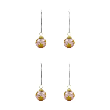 Fiore pallina di Natale 4-pack - Rosa - House Doctor