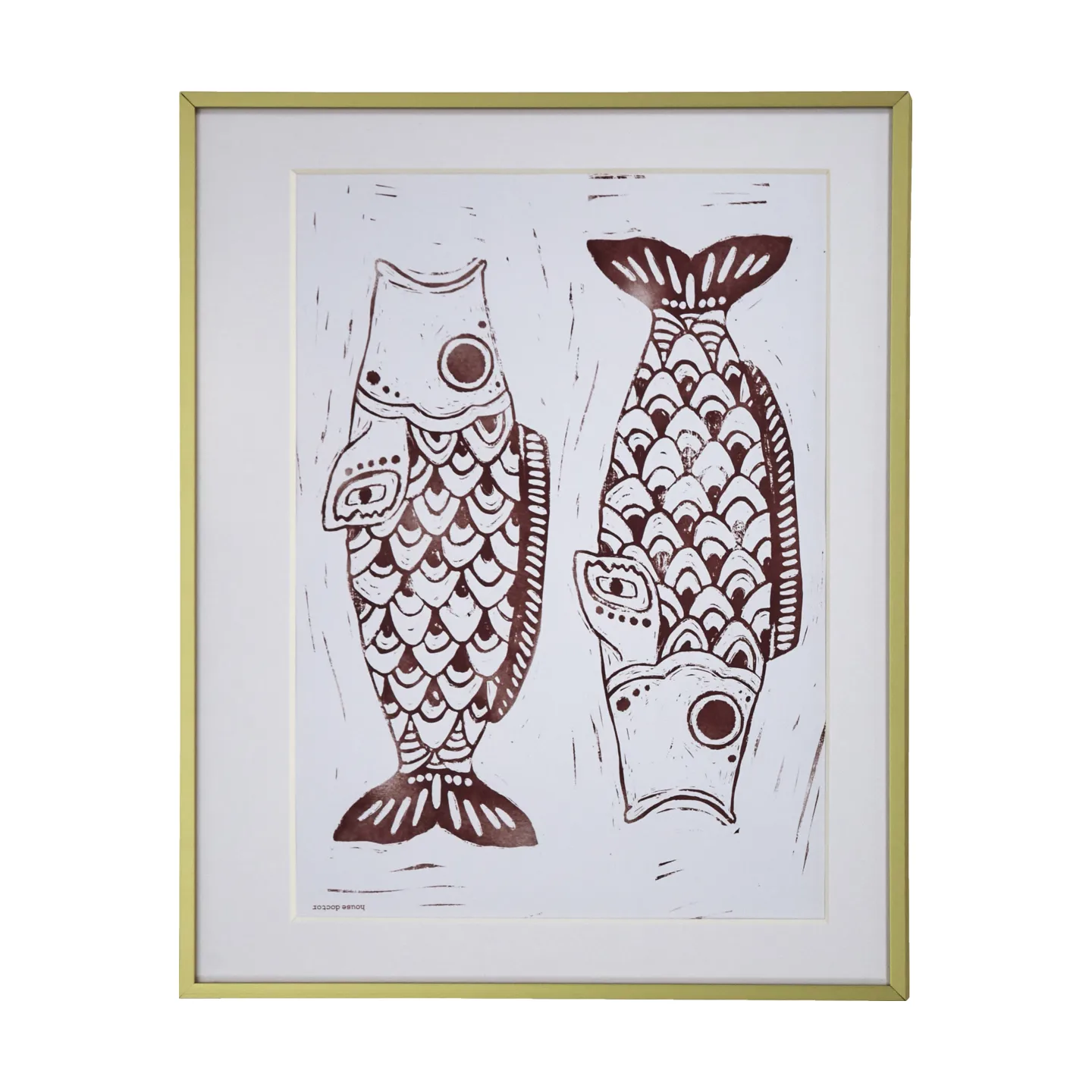 Fish wall art quadro 40x50 cm, Bordeaux House Doctor
