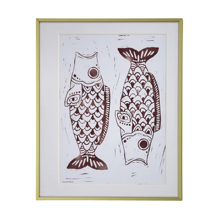 Fish wall art quadro 40x50 cm - Bordeaux - House Doctor