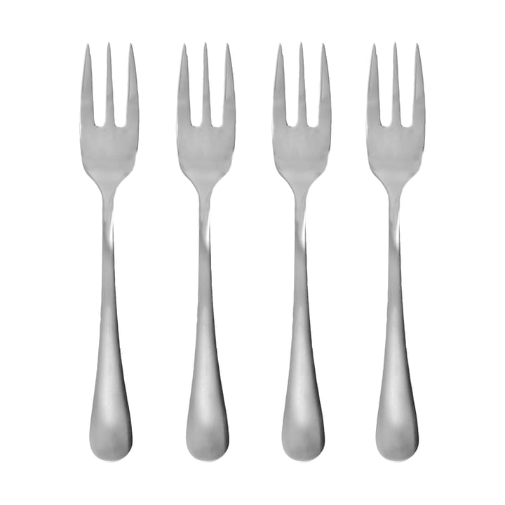 Forchetta da dessert Brush 4 pezzi - Finitura argento - House Doctor