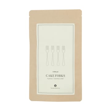 Forchetta da dessert Brush 4 pezzi - Finitura argento - House Doctor