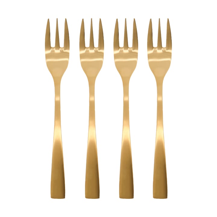 Forchetta da dolce Golden 4 pezzi - Dorato - House Doctor