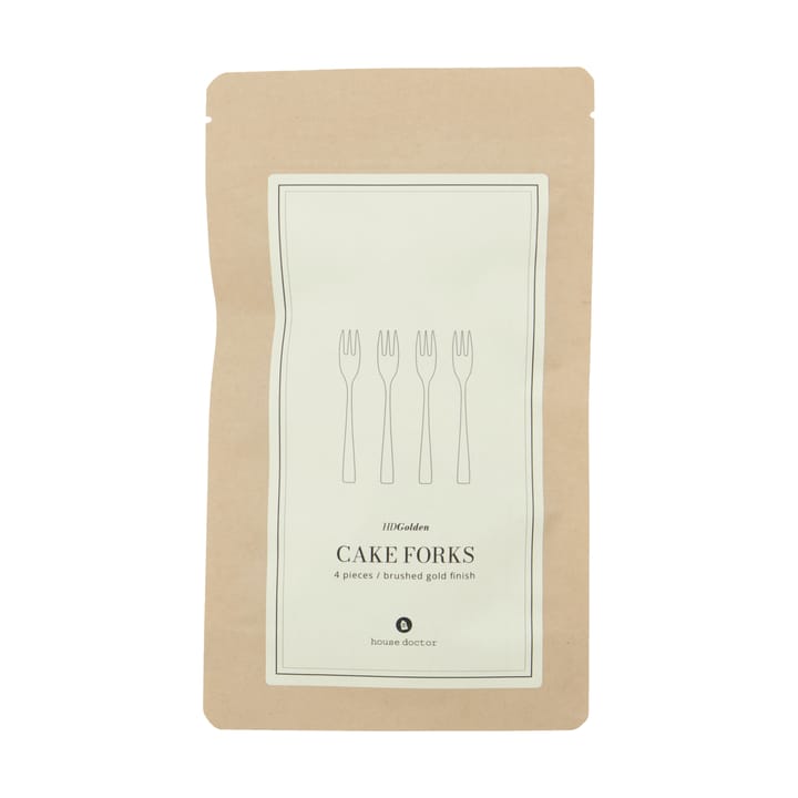 Forchetta da dolce Golden 4 pezzi, Dorato House Doctor