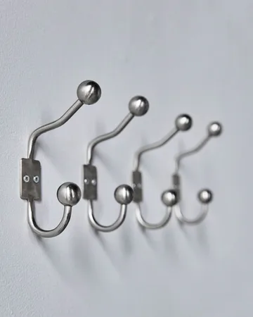 Gancio Ball 2 pezzi - Finitura argento, Ø7x13 cm - House Doctor