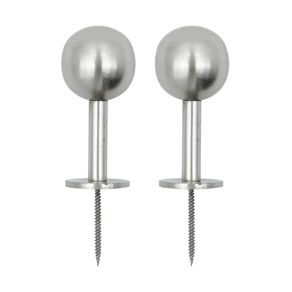 Gancio Ball 2 pezzi, Finitura argento, Ø8x4 cm House Doctor
