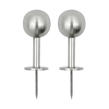Gancio Ball 2 pezzi - Finitura argento, Ø8x4 cm - House Doctor