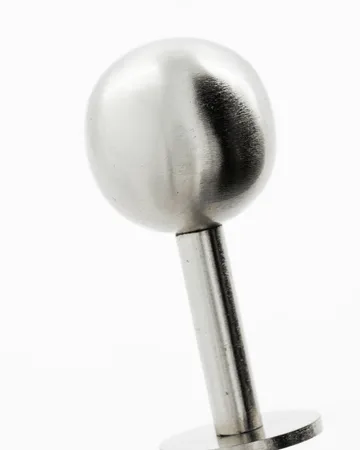 Gancio Ball 2 pezzi - Finitura argento, Ø8x4 cm - House Doctor