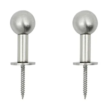 Gancio Ball 2 pezzi - Finitura silver, Ø4x2 cm - House Doctor