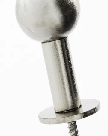 Gancio Ball 2 pezzi - Finitura silver, Ø4x2 cm - House Doctor