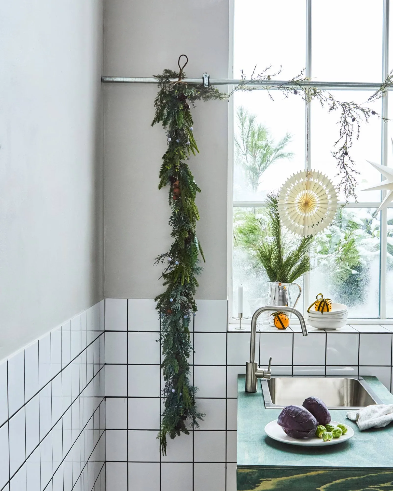 Ghirlanda Deco, Verde, 183 cm House Doctor
