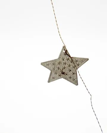 Ghirlanda Stars - Finitura argento, 200 cm - House Doctor