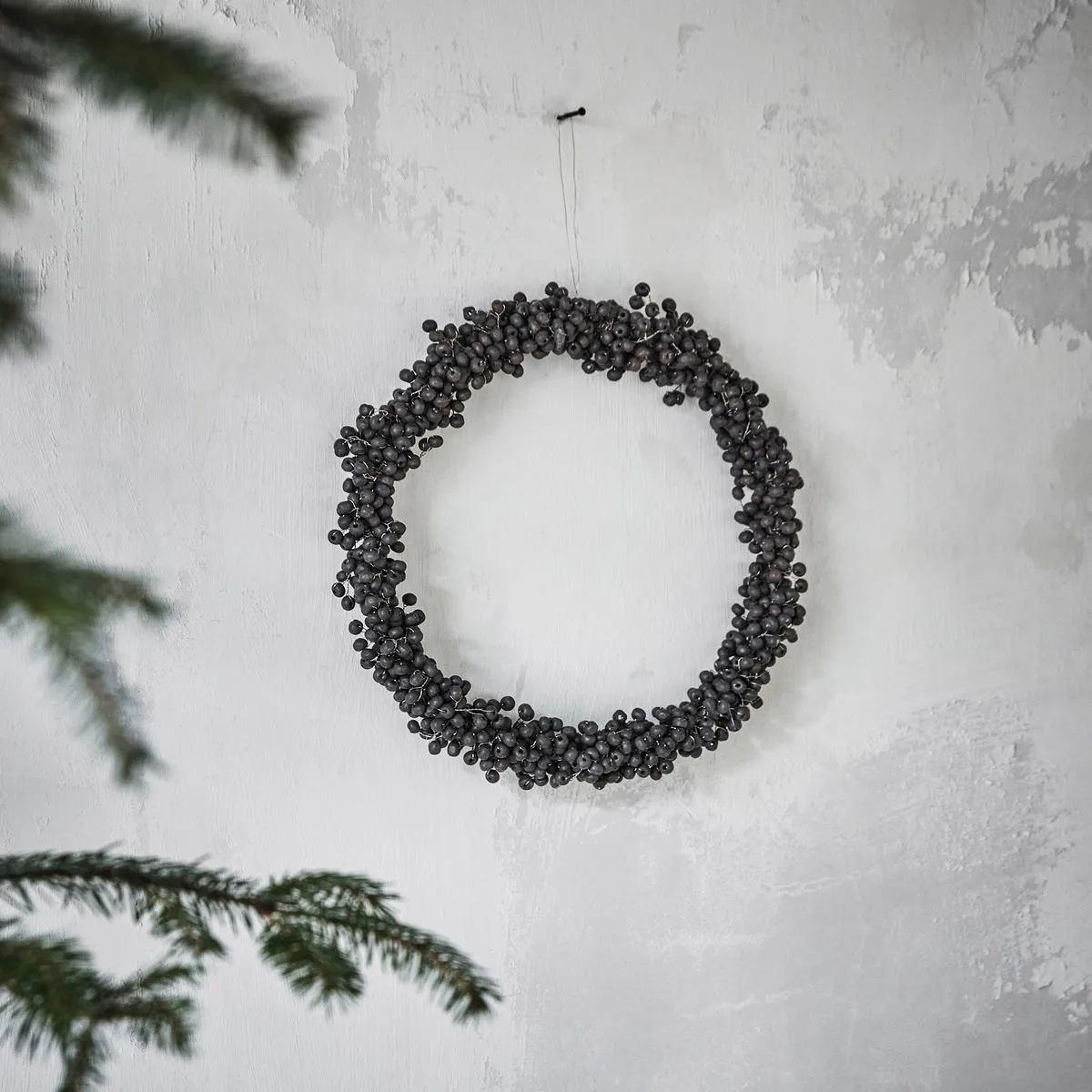 Ghirlanda Winter Ø 23 cm, Nero House Doctor