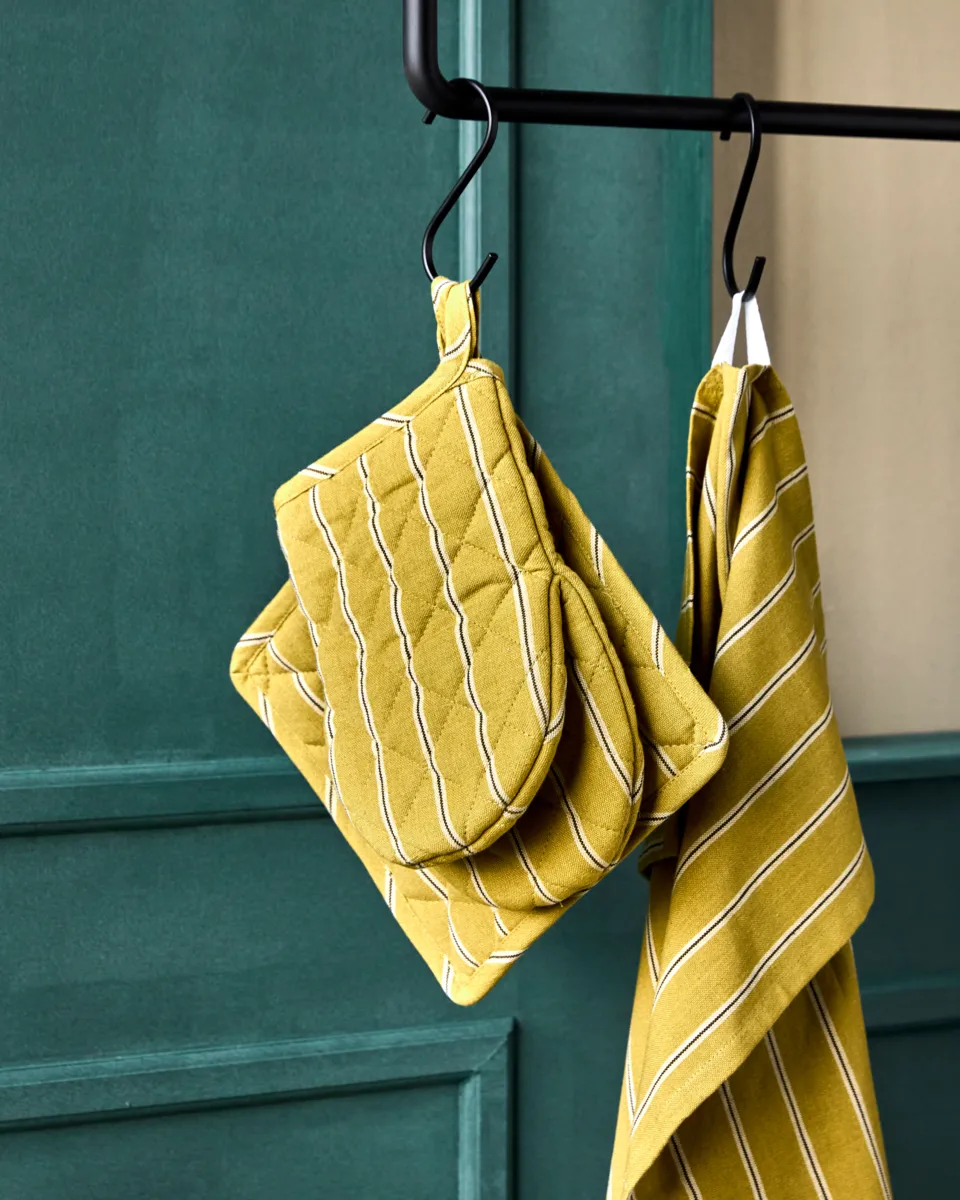 Guanto da cucina Chef 14x24 cm 2 pezzi, Giallo senape House Doctor