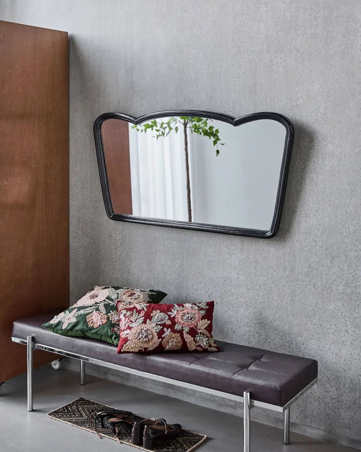 Jamp specchio da parete, Nero, 127x65 cm House Doctor