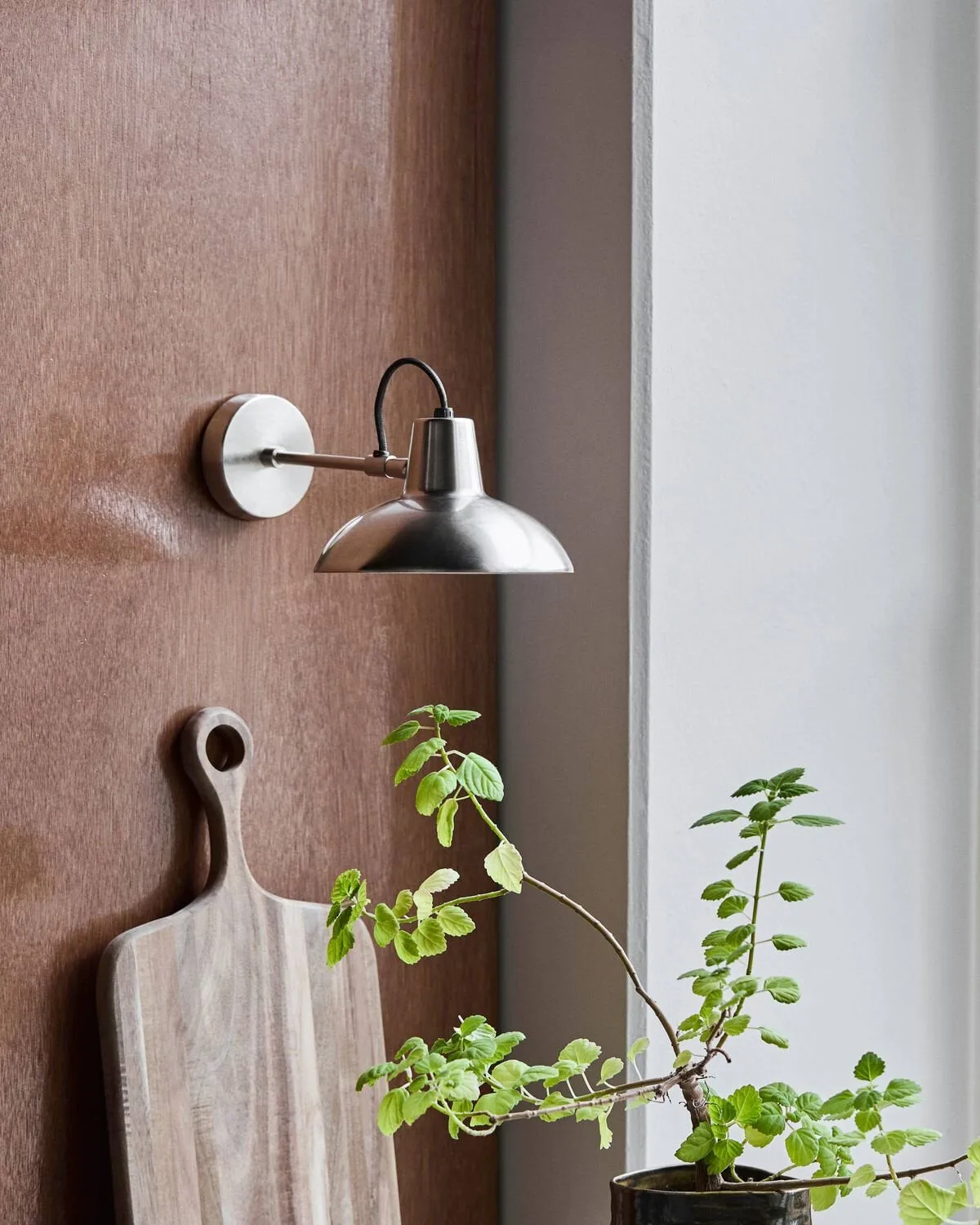 Lampada da parete Desk 30 cm, Argento spazzolato House Doctor