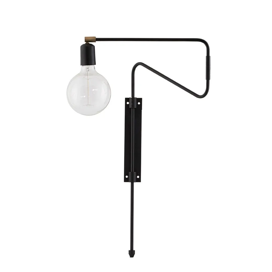 Lampada da parete Swing nero, piccolo, 35 cm House Doctor