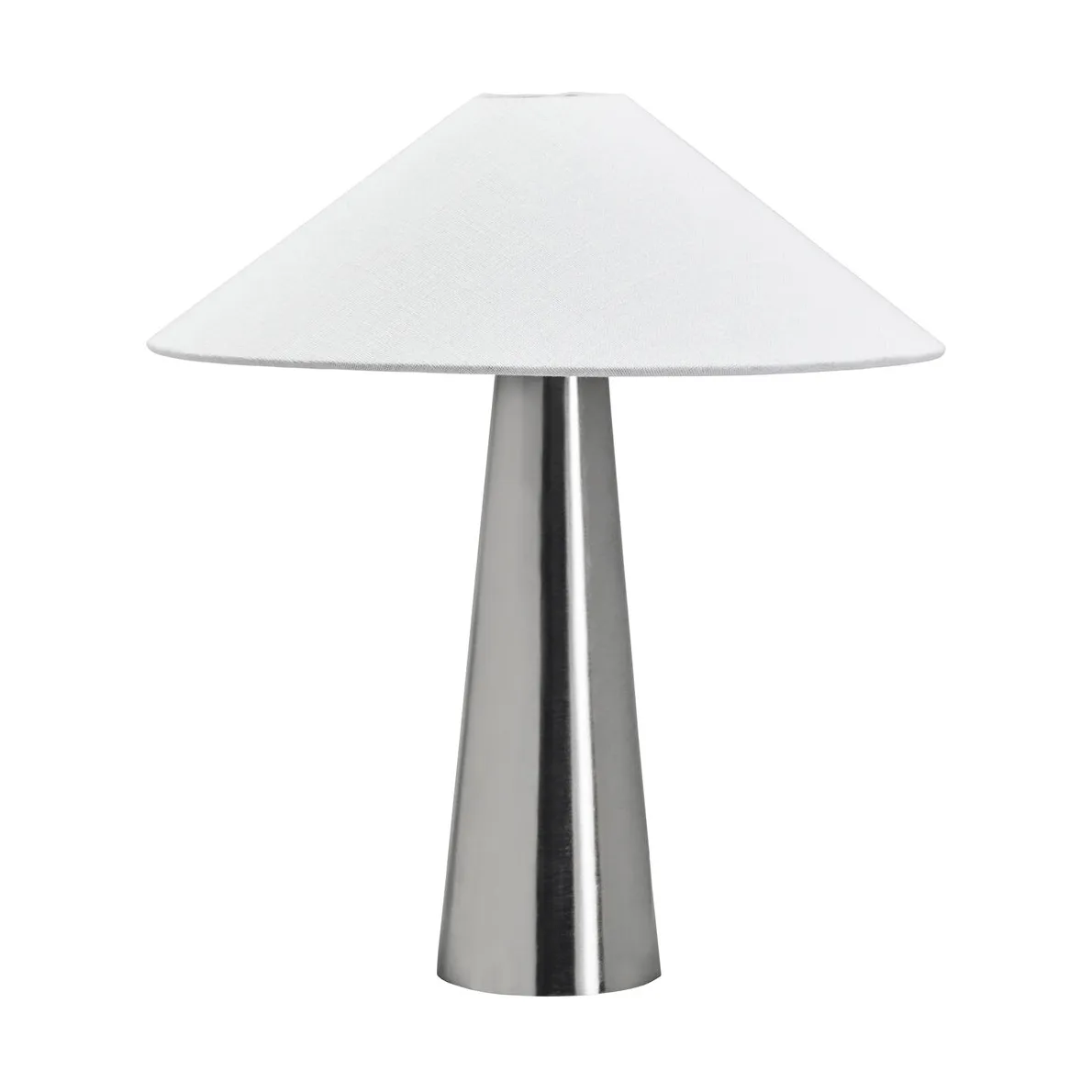 Lampada da tavolo Soffi, Argento spazzolato-Off-White, Ø42x48 cm House Doctor