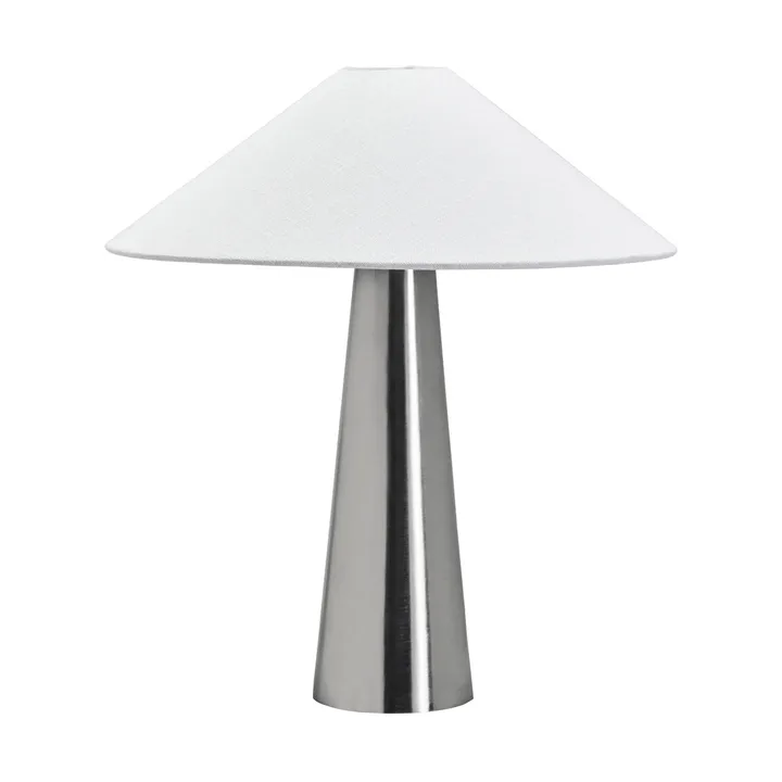 Lampada da tavolo Soffi - Argento spazzolato-Off-White, Ø42x48 cm - House Doctor