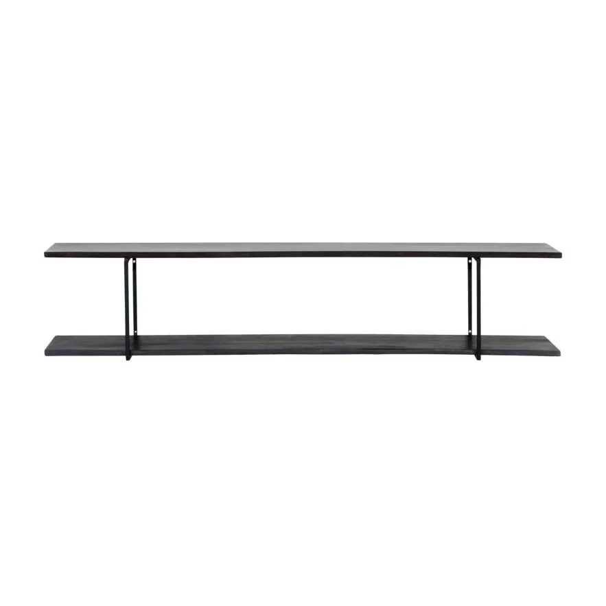 Mensola Woods, 130 cm, Nero House Doctor