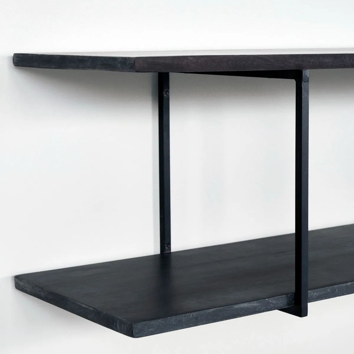 Mensola Woods, 130 cm, Nero House Doctor