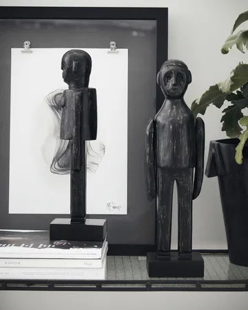 Opera d'arte Spouses 32 cm 2 pezzi - Nero - House Doctor