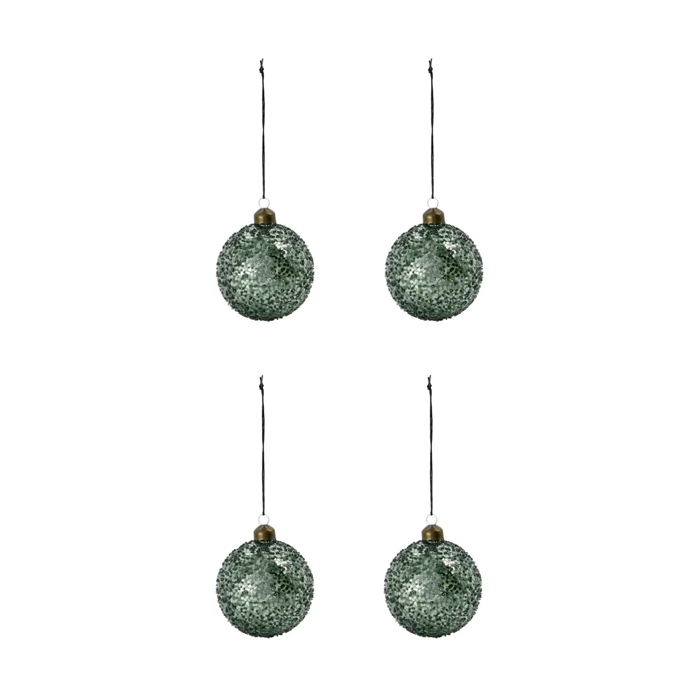 Pallina di Natale Chosen Ø8 cm confezione da 4, Verde House Doctor