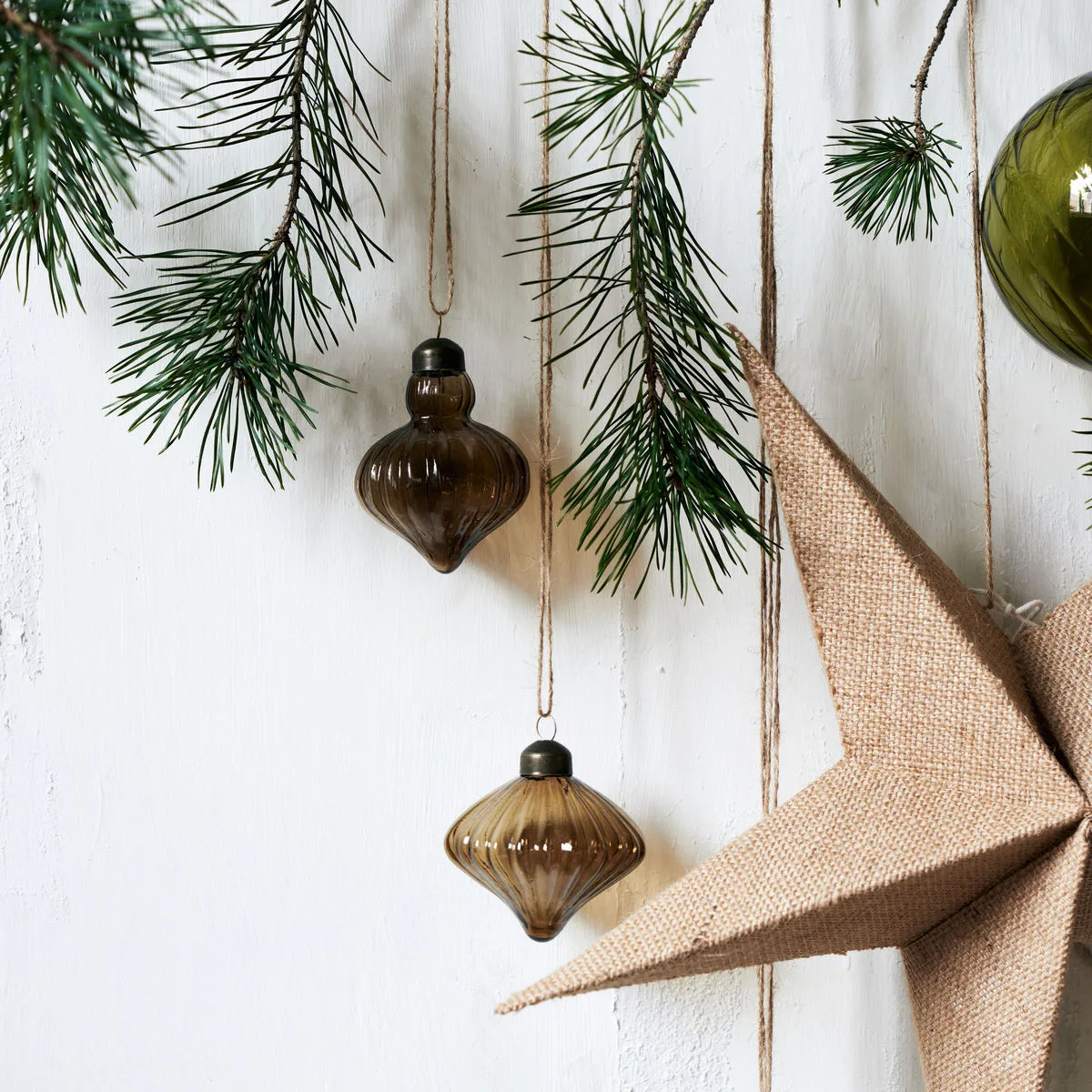 Pallina di Natale Fluted Ø 6,5 cm, 2 pezzi, Ambra House Doctor
