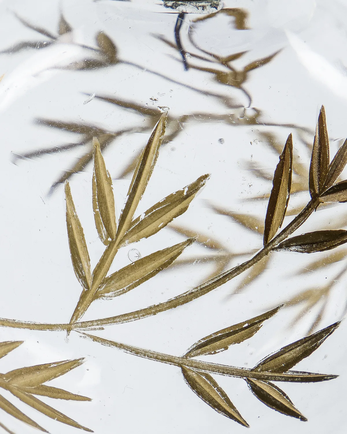 Pallina di Natale Leaf Ø7,5 cm confezione da 4, Trasparente-oro House Doctor