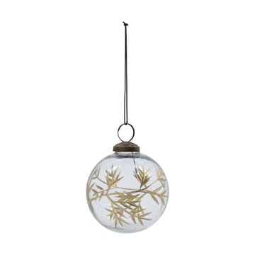 Pallina di Natale Leaf Ø7,5 cm confezione da 4 - Trasparente-oro - House Doctor