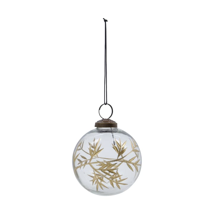 Pallina di Natale Leaf Ø7,5 cm confezione da 4, Trasparente-oro House Doctor