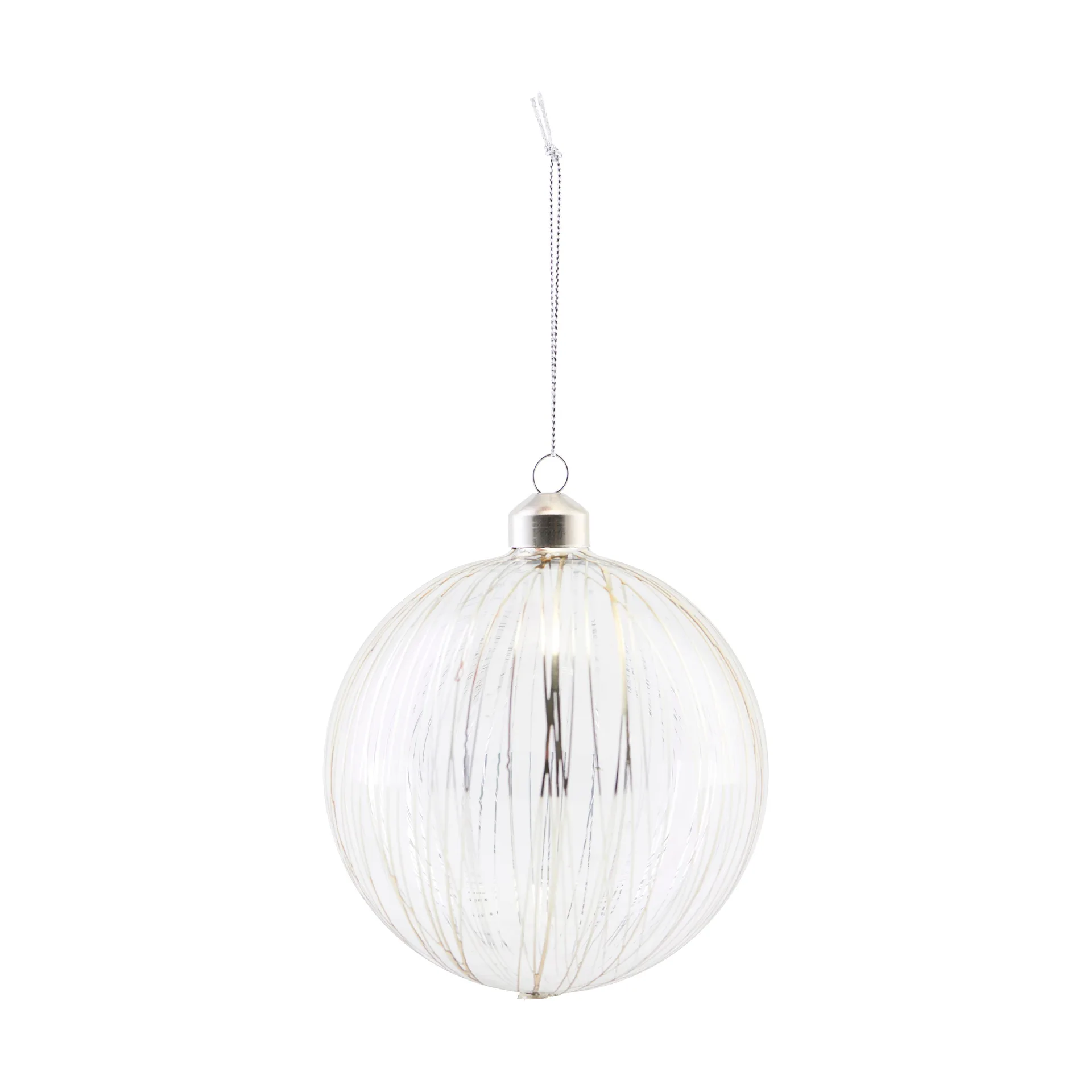 Pallina di Natale Silver lines, Argento House Doctor