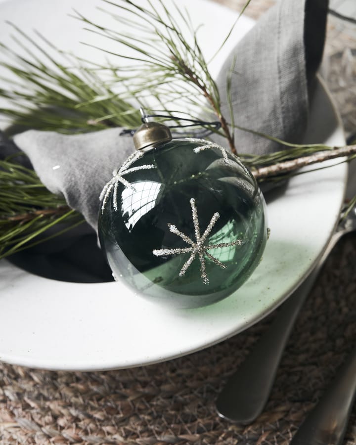 Pallina di Natale Star Ø 8 cm, Verde House Doctor