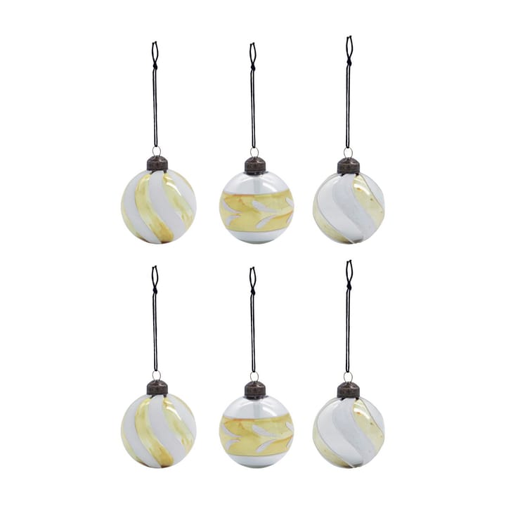 Palline albero di Natale Glowi Ø 6 cm 6 pezzi, Oro House Doctor