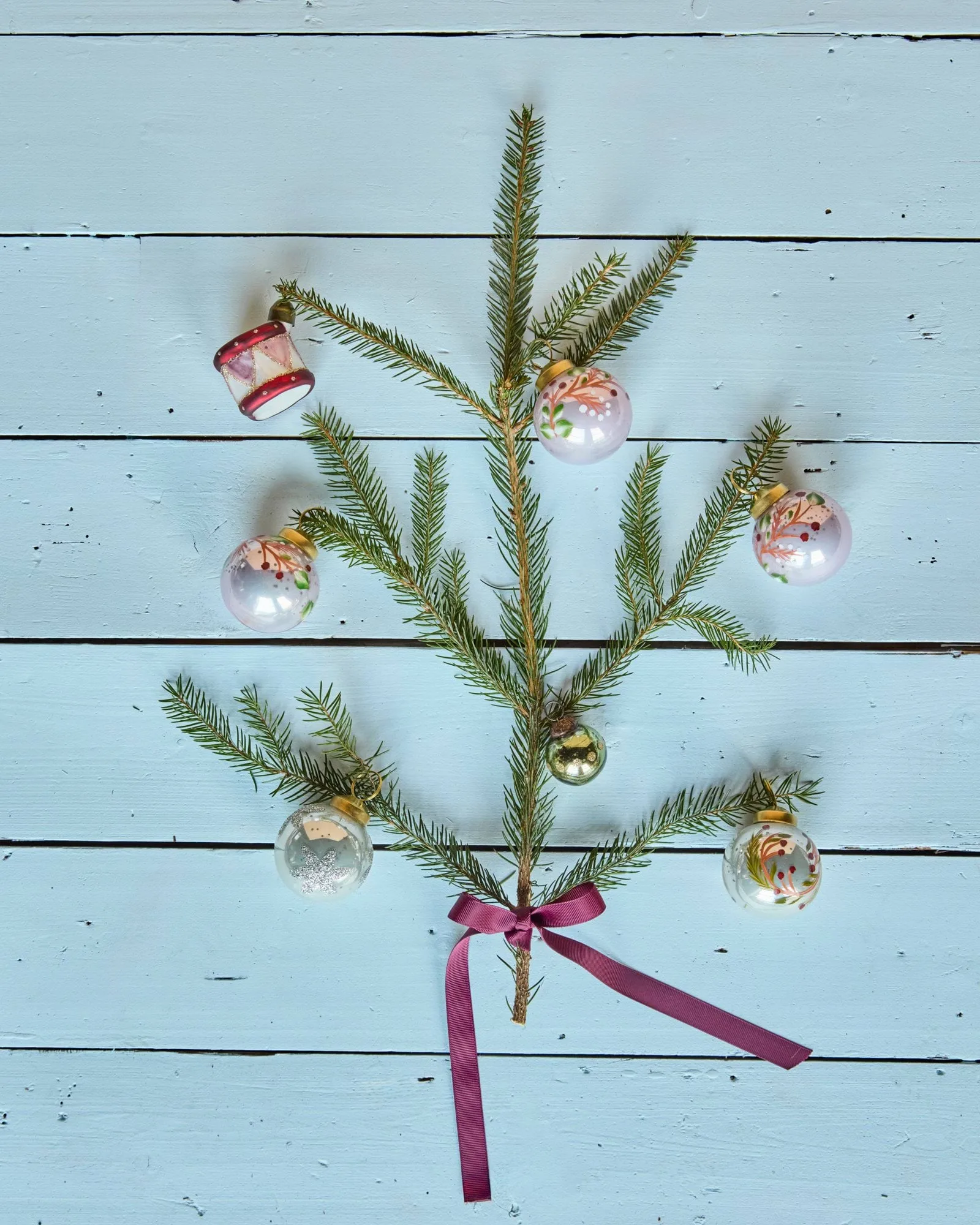 Palline di Natale Antico, confezione da 4, Rosa House Doctor