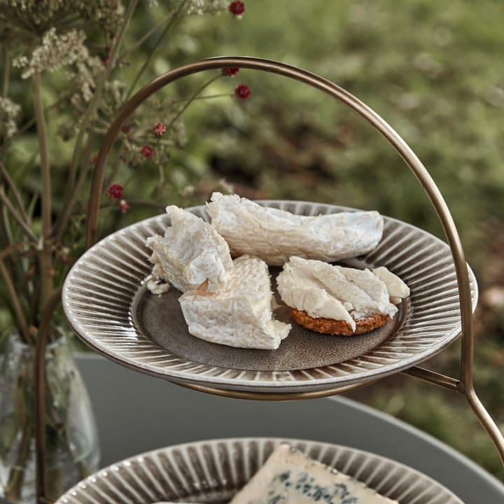 Piatto da colazione Pleat Ø22 cm, Grigio-marrone House Doctor