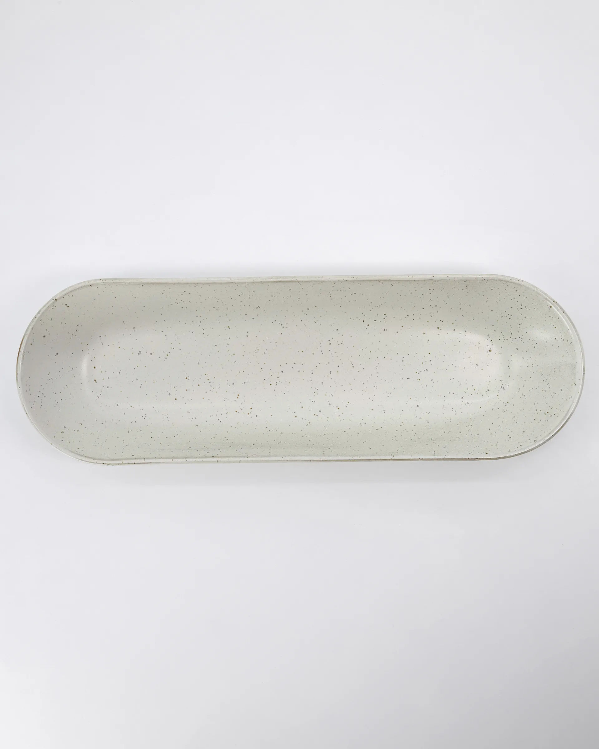 Piatto da portata Pion 12x35 cm, grigio-bianco House Doctor